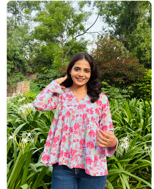 Noorika Full Sleeves Peplum Top