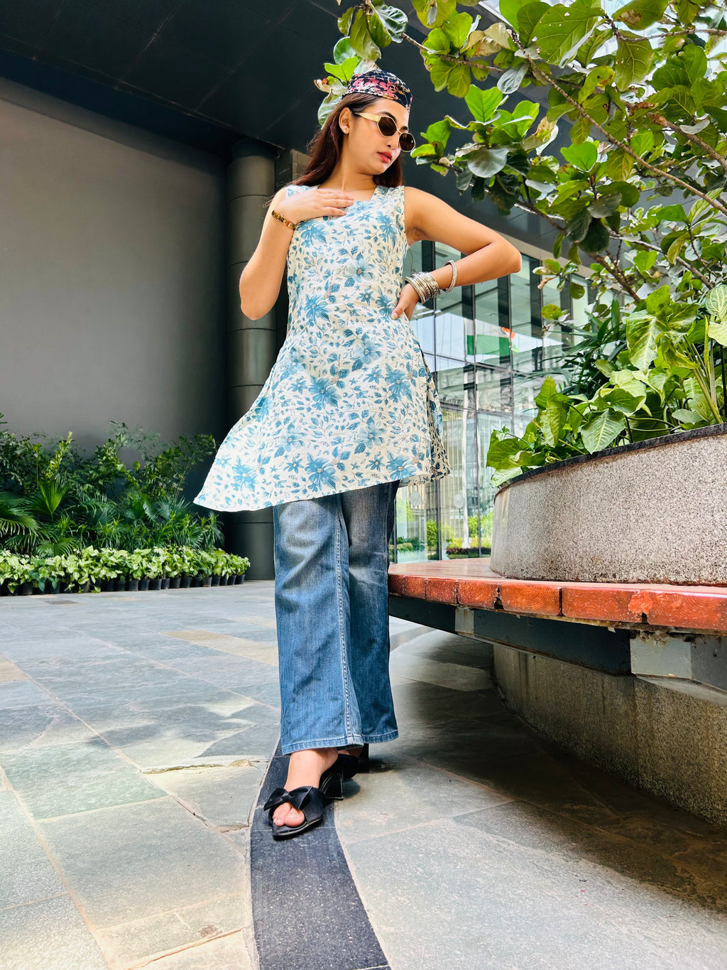 Neelkamal Kurtis for Women | Elegant Blue Minimal Print