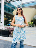 Neelkamal Kurtis for Women | Elegant Blue Minimal Print