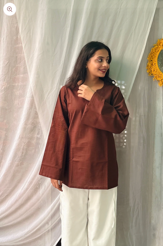 Cocoa Short V-neck Kurti