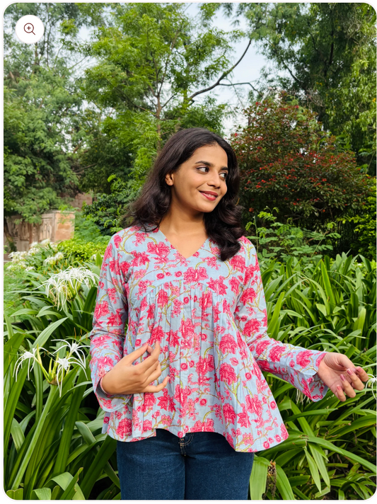 Noorika Full Sleeves Peplum Top